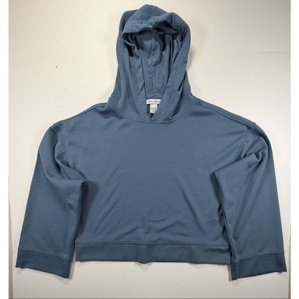 Better Together Cropped Hoodie Size Large Blue Athleisure Pullover Soft and Cozy